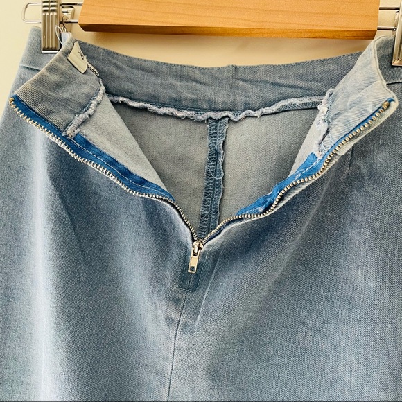 Size 12 AVA Fitted Bodycon Long Midi Denim Skirt - Picture 12 of 13